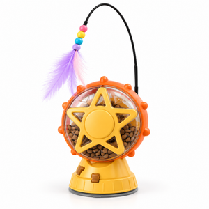 SuperLand 2-in-1 Cat Toy – Food Dispenser & Teaser